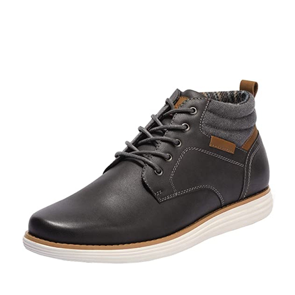 [CrossFlex CrestHigh] Men's Mid Top Chukka Sneaker Boot - DARK GREY -  0